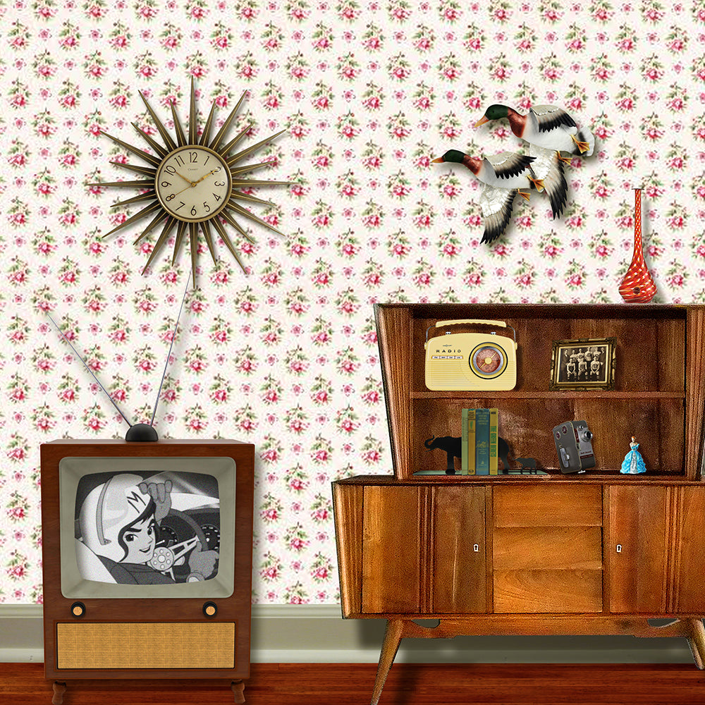 50s Living Room, Sock Hop, Homecoming, Vintage, Retro Backdrop