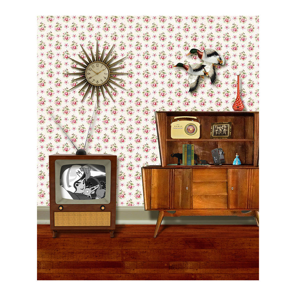 50s Living Room, Sock Hop, Homecoming, Vintage, Retro Backdrop