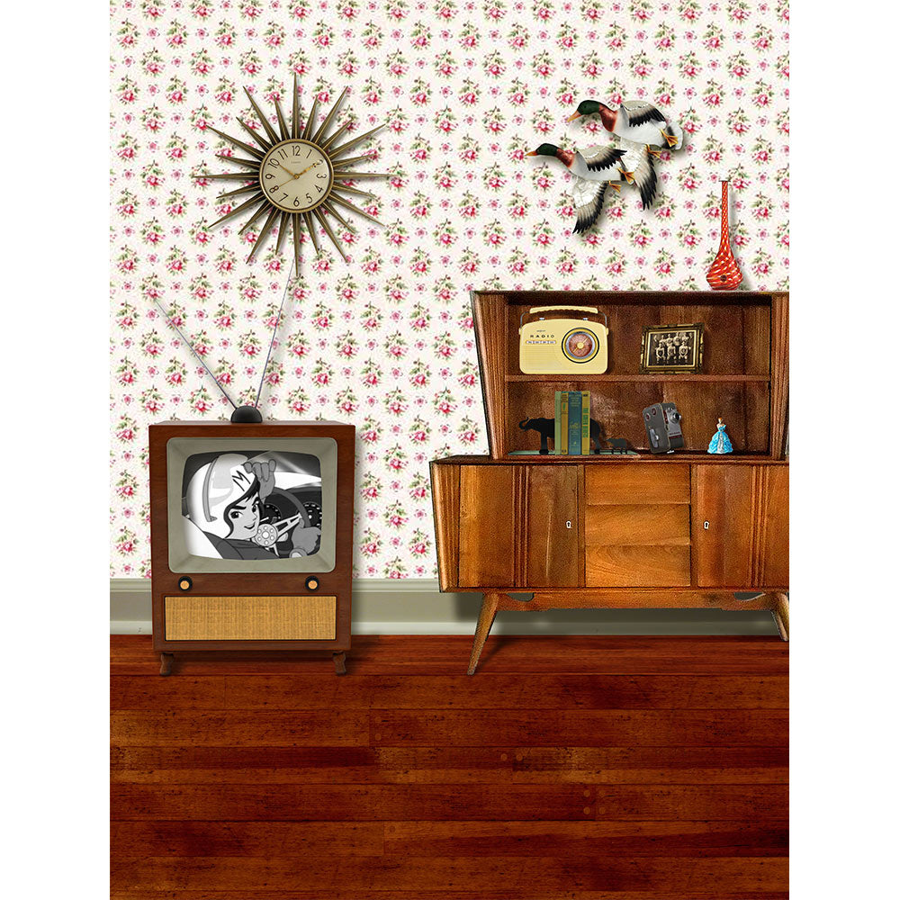 50s Living Room, Sock Hop, Homecoming, Vintage, Retro Backdrop